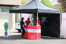 Der Infostand vom DRK-Lerncampus